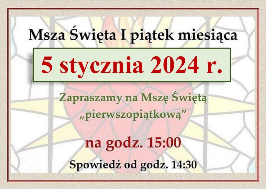 I piątek miesiąca Styczeń/2024 - zdjęcie 1