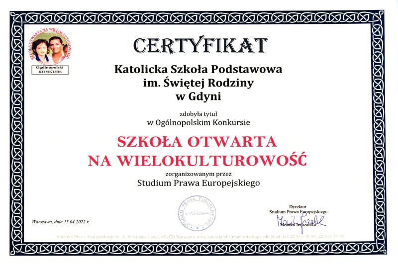 SZKOŁA OTWARTA NA WIELOKULTUROWOŚĆ - zdjęcie 1