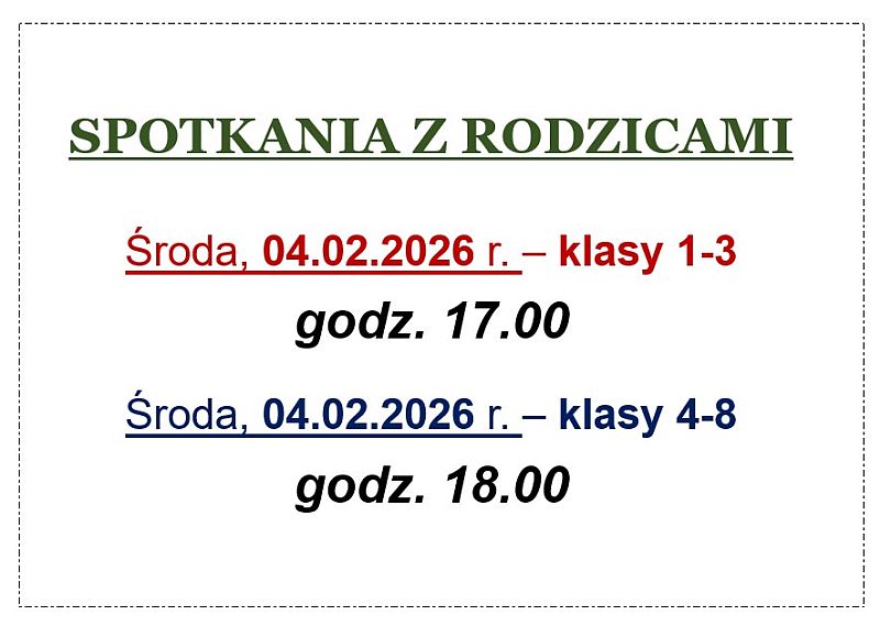 Spotkania z rodzicami - luty 2026