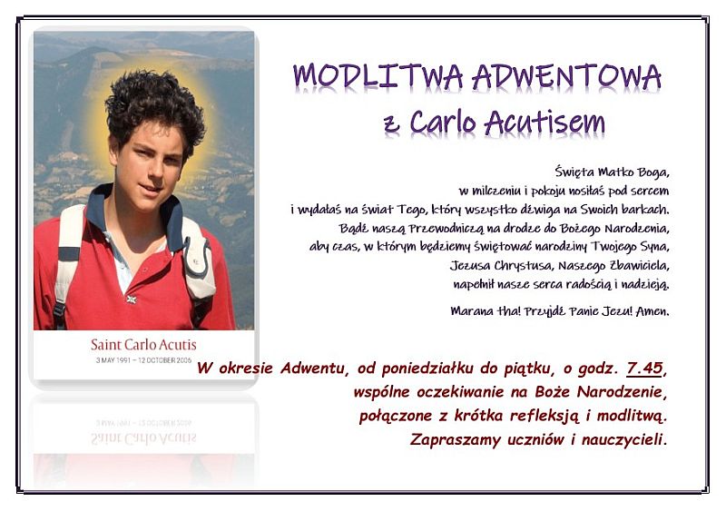 Modlitwa Adwentowa z Carlo Acutisem