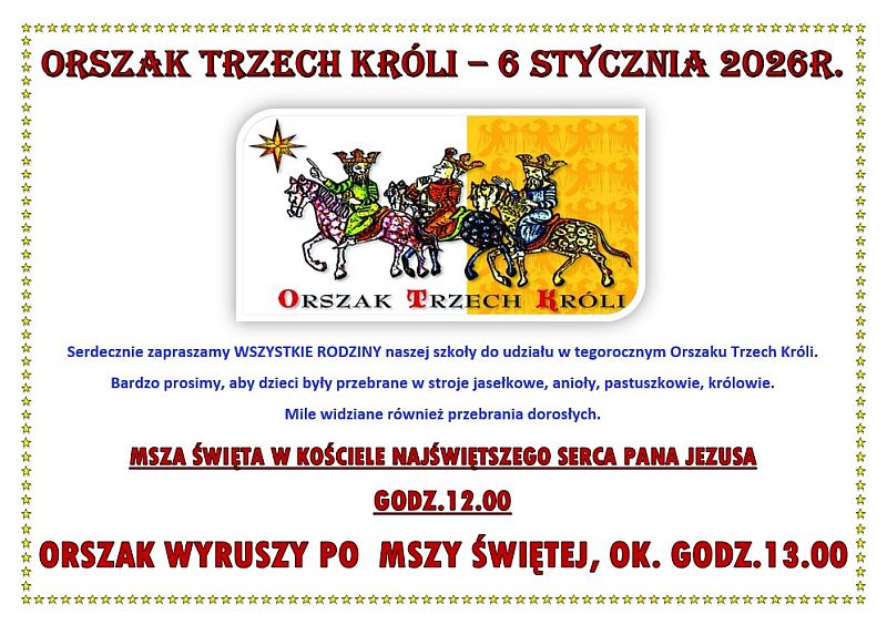 Orszak Trzech Króli 2026 r.