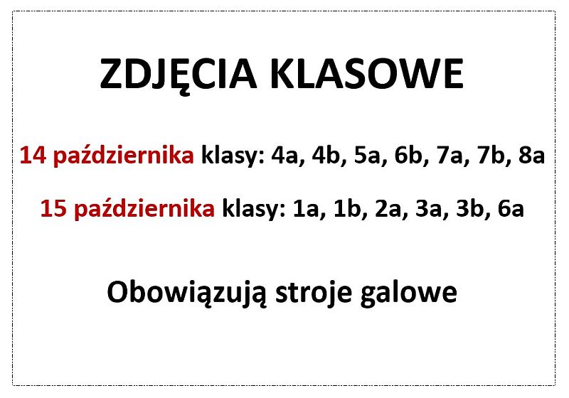 Zdjęcia klasowe