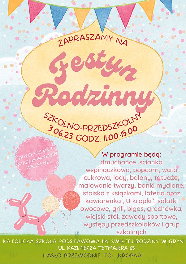 SZKOLNY FESTYN RODZINNY