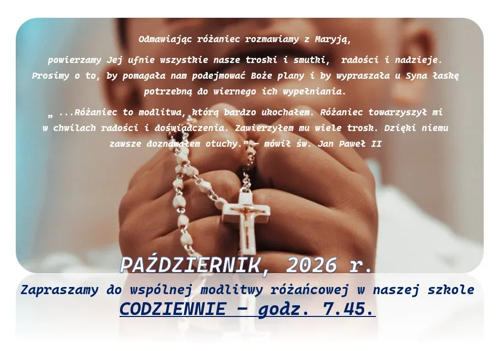 Zapraszamy do wspólnej modlitwy różańcowej